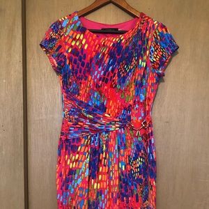Multi-colored Midi Dress
